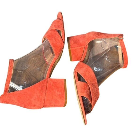 Vince Camuto Womens Coral Suede Block Heel Sandals With Ankle Strap & Open Toe - Picture 3 of 7